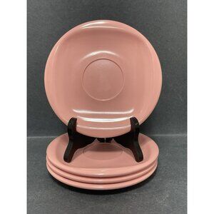 Set Of 4 MCM Boontonware Pink Melamine 6 Inch Bread Dessert Plates 1202-6 USA